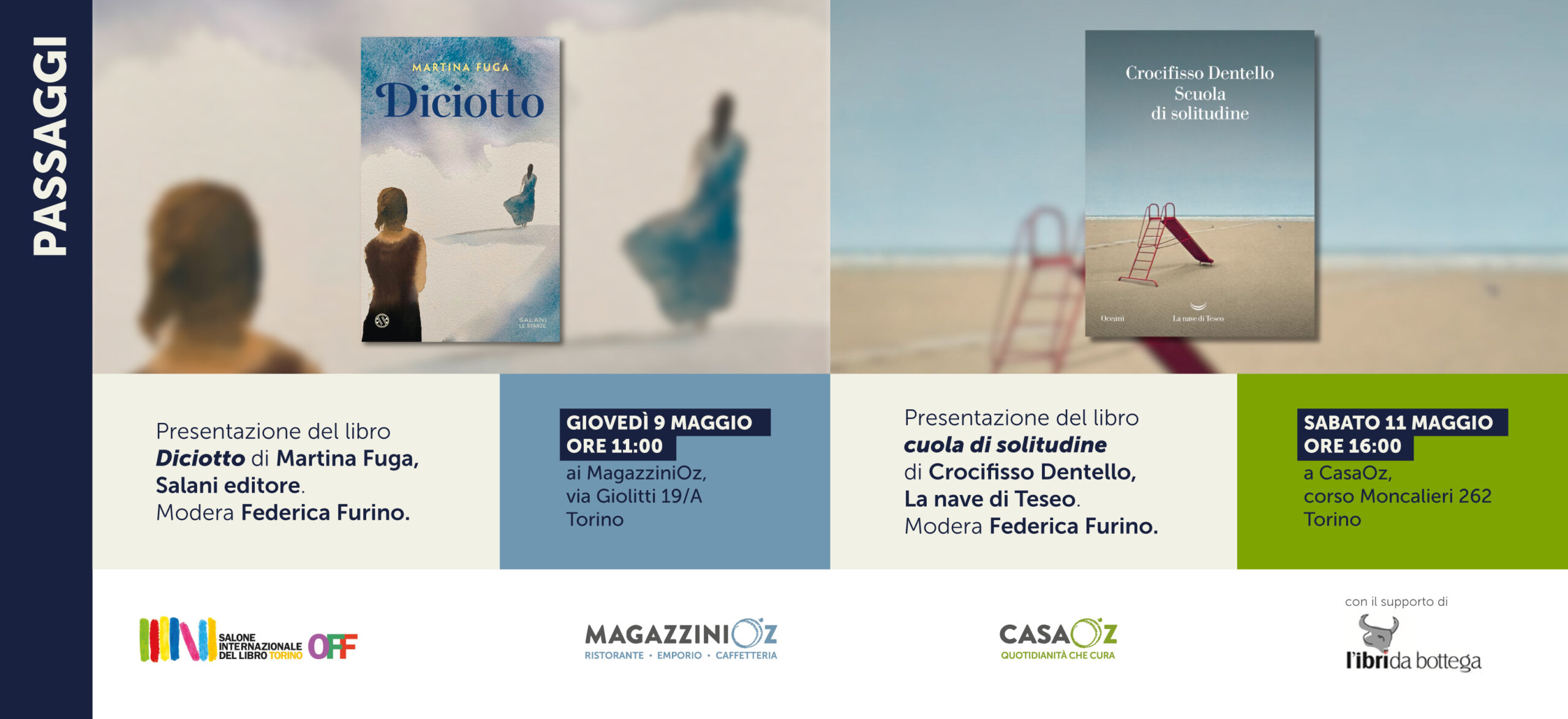 Salone del libro: gli appuntamenti a CasaOz e ai MagazziniOz